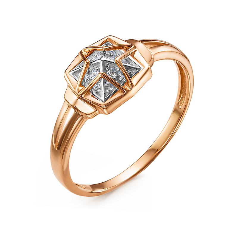 Кольцо из золота с камнем Фианит фото, цены