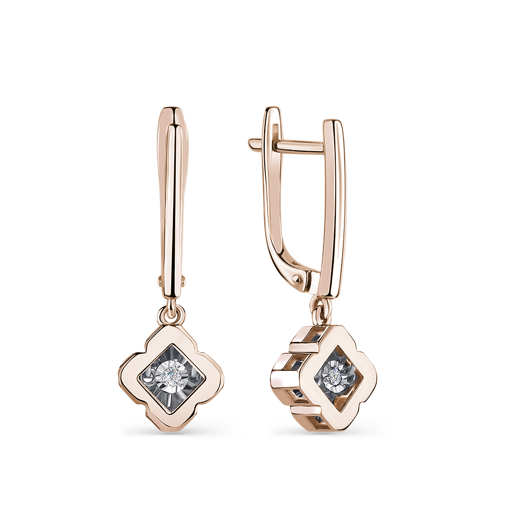 Серьги из золота с камнем  фото, цены