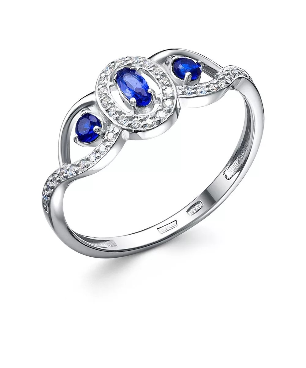 Кольцо из серебра с камнем Фианит фото, цены