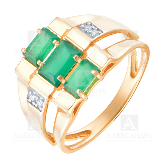 Кольцо из золота с камнем аметист, Фианит фото, цены