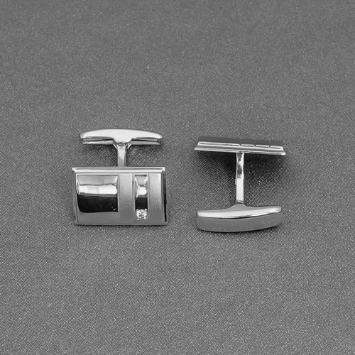 Запонки из серебра с камнем Циркон фото, цены