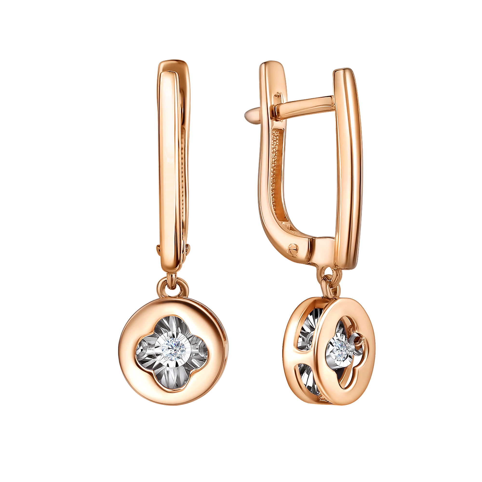 Серьги из золота с камнем  фото, цены