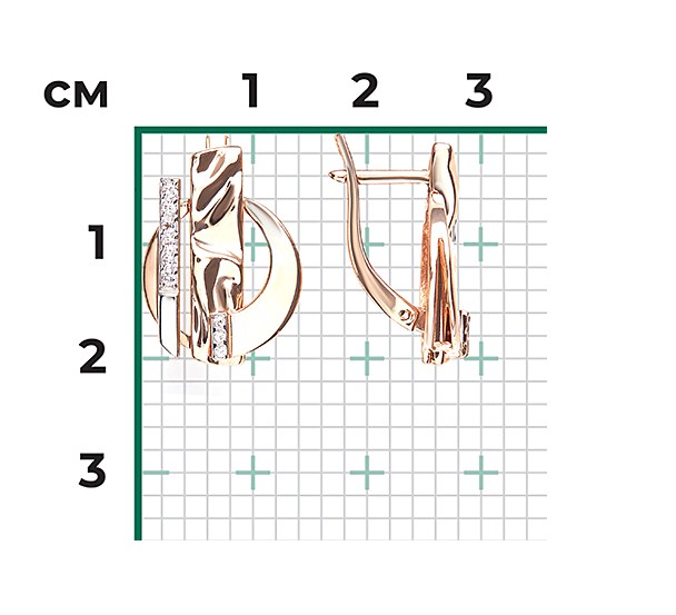 Серьги из золота с камнем Топаз фото, цены