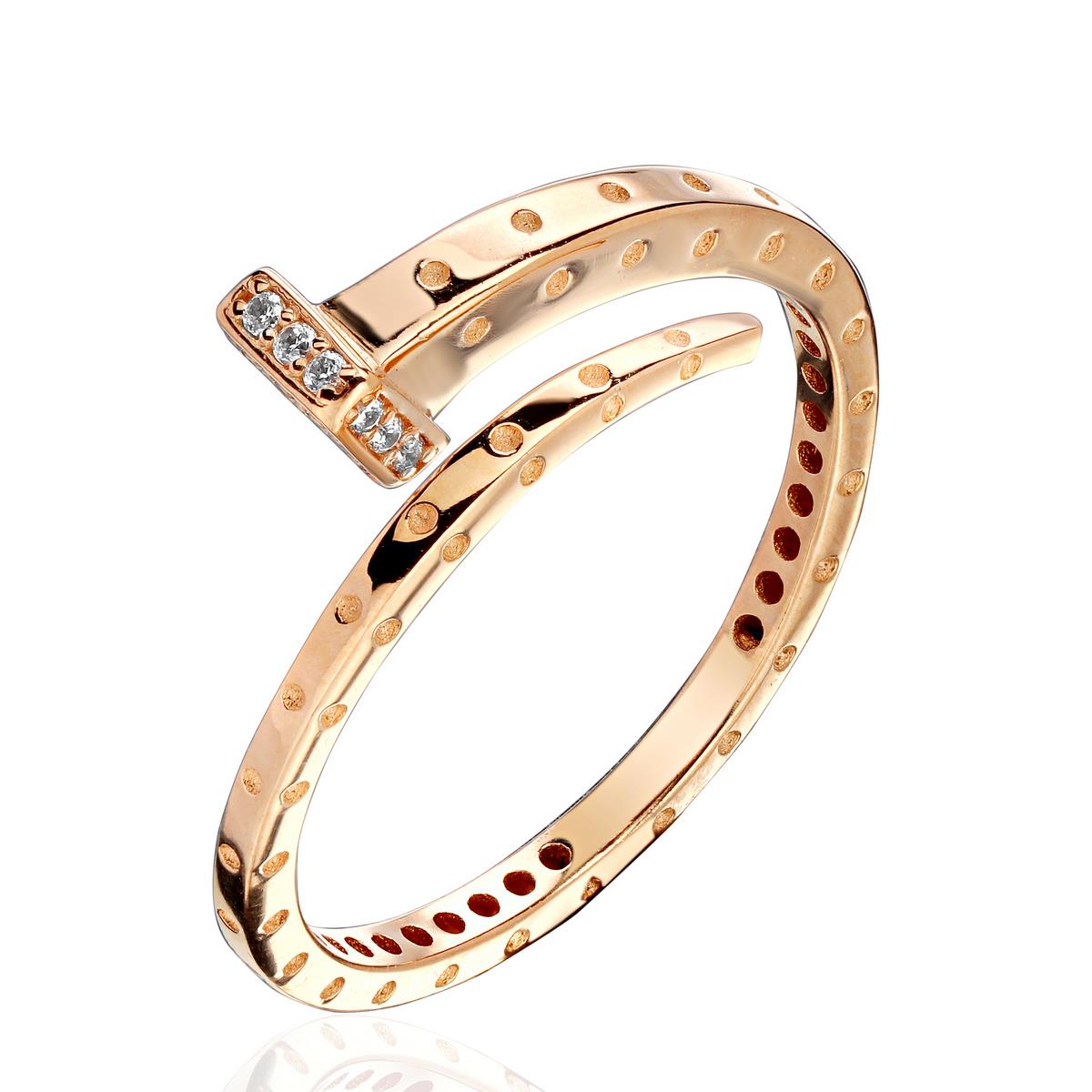 Кольцо из золота с камнем Фианит фото, цены