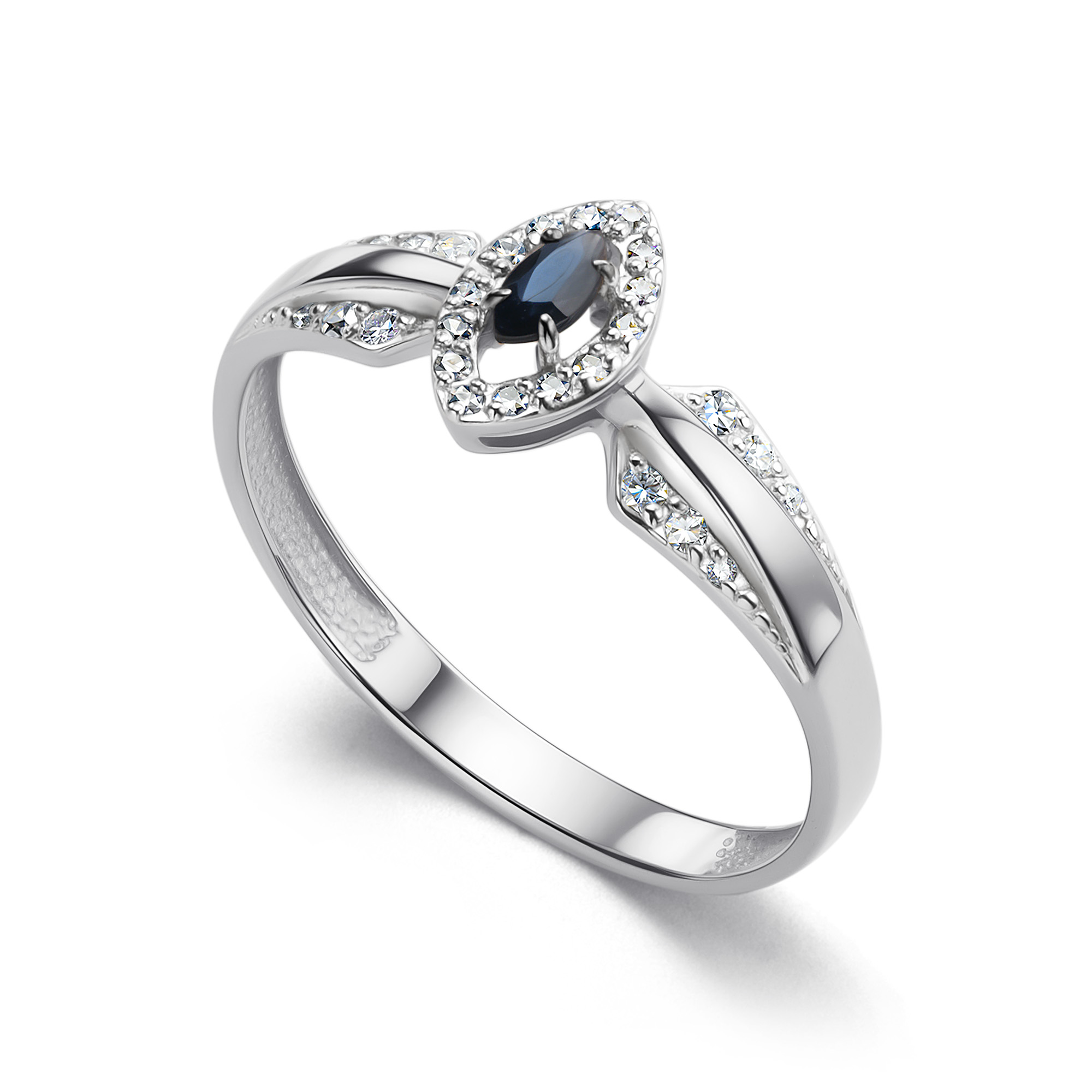 Кольцо из золота с камнем Бриллиант, Сапфир фото, цены