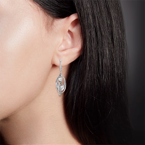 Серьги из золота с камнем Фианит фото, цены