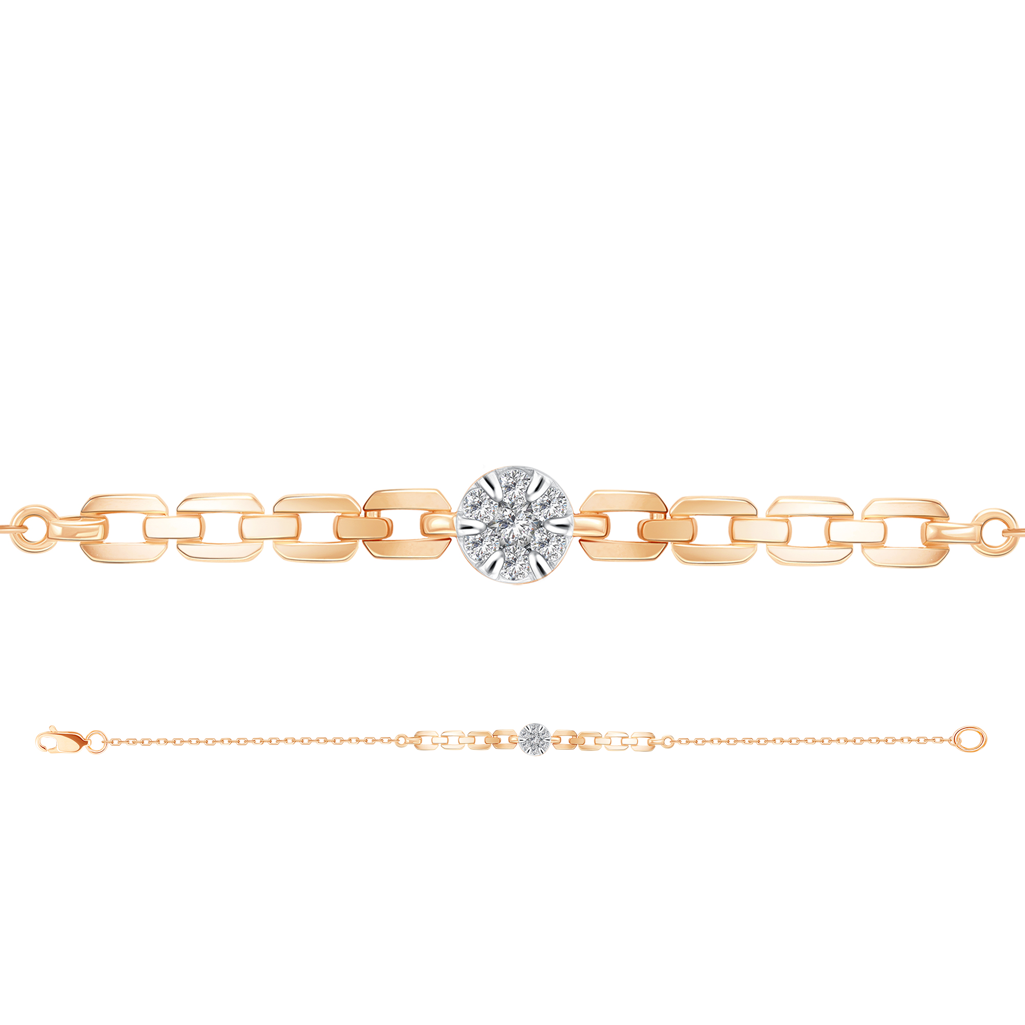 Браслет из золота с камнем Фианит фото, цены