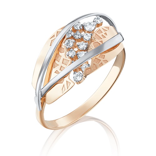 Кольцо из золота с камнем Фианит фото, цены