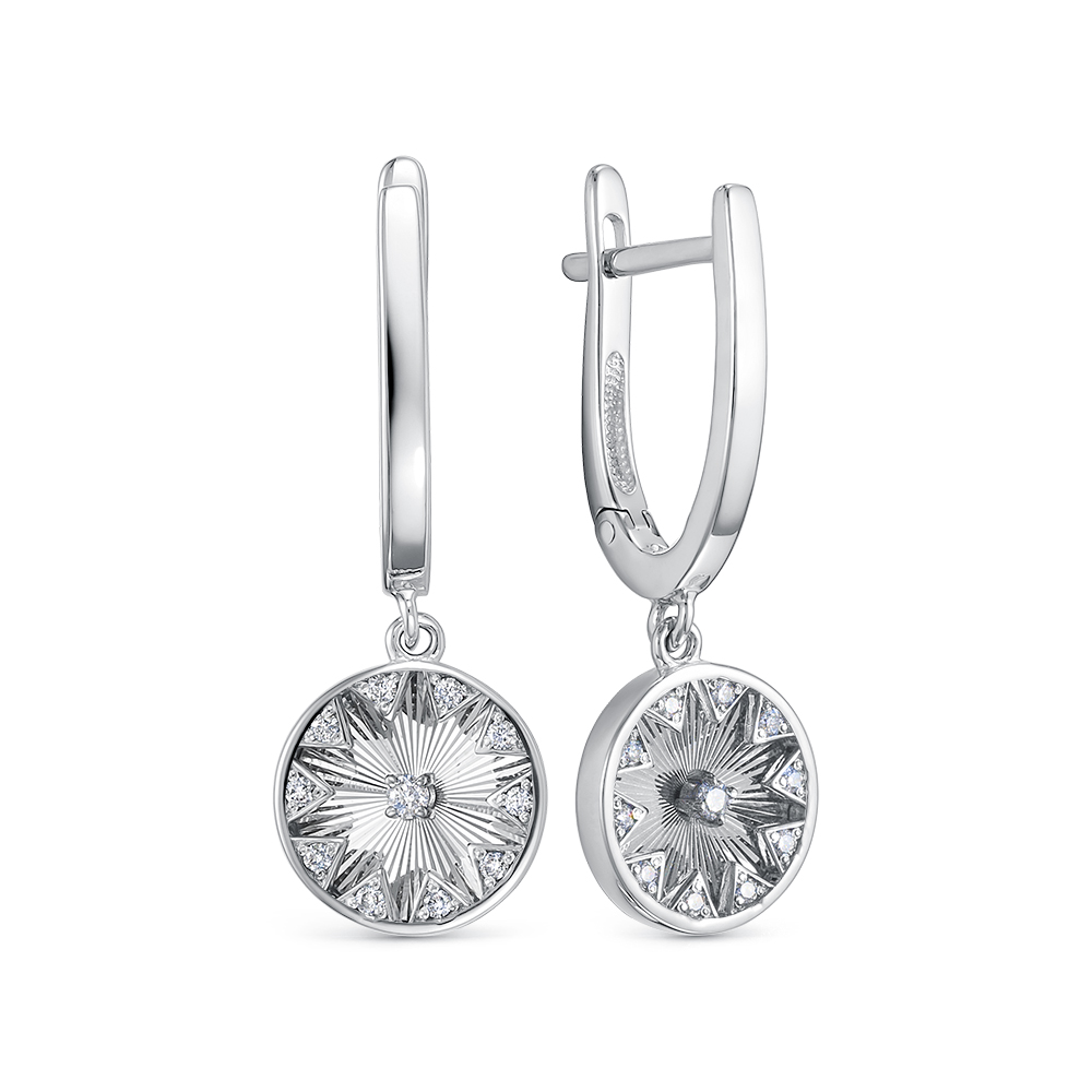 Серьги из золота с камнем Бриллиант фото, цены