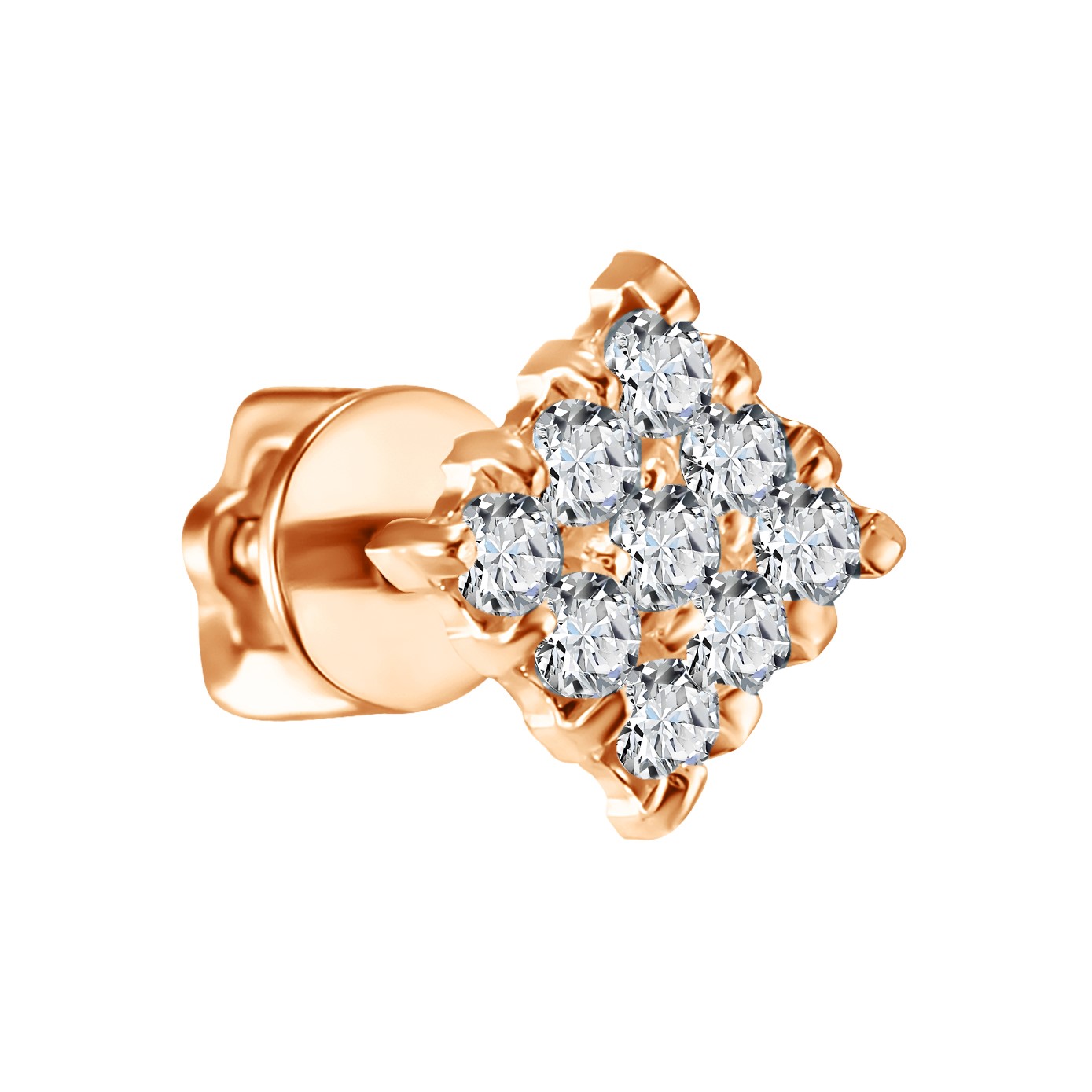 Пуссета из золота с камнем Фианит фото, цены