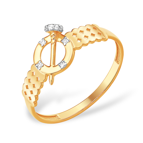 Кольцо из золота с камнем Фианит фото, цены