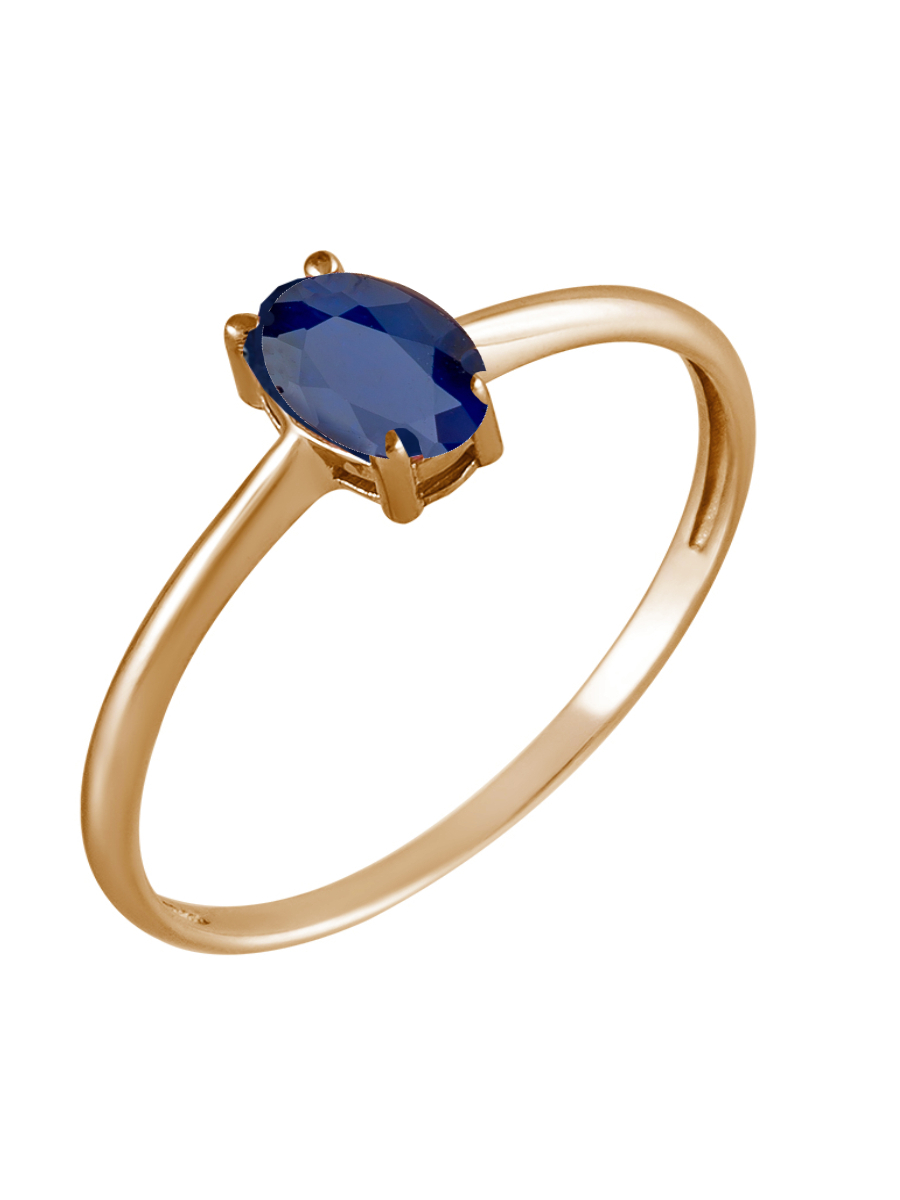 Кольцо из золота с камнем Сапфир фото, цены
