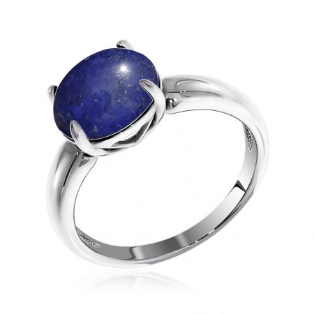 Кольцо из серебра с камнем Лазурит фото, цены