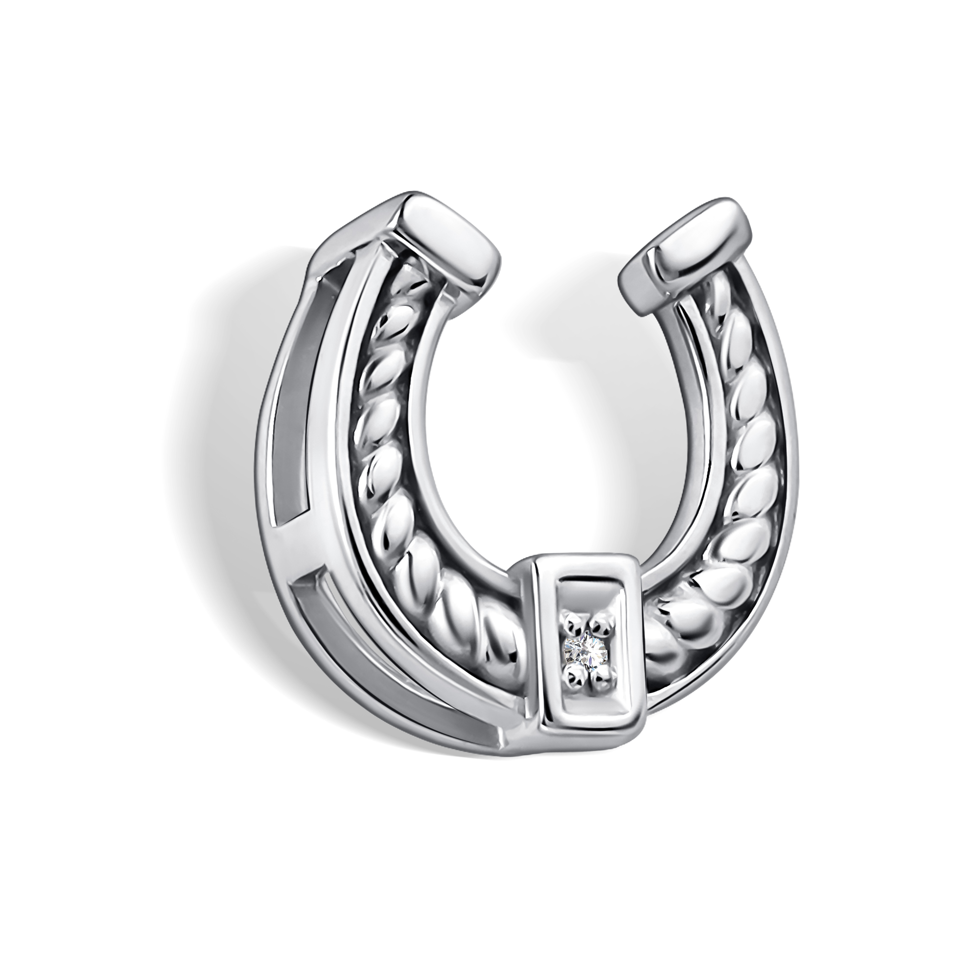 Подвеска из серебра с камнем Бриллиант фото, цены