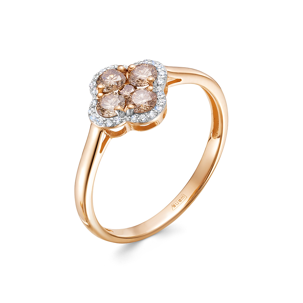 Кольцо из золота с камнем Бриллиант фото, цены