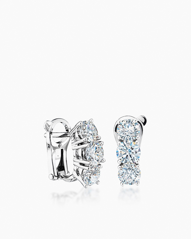 Серьги из золота с камнем Бриллиант фото, цены