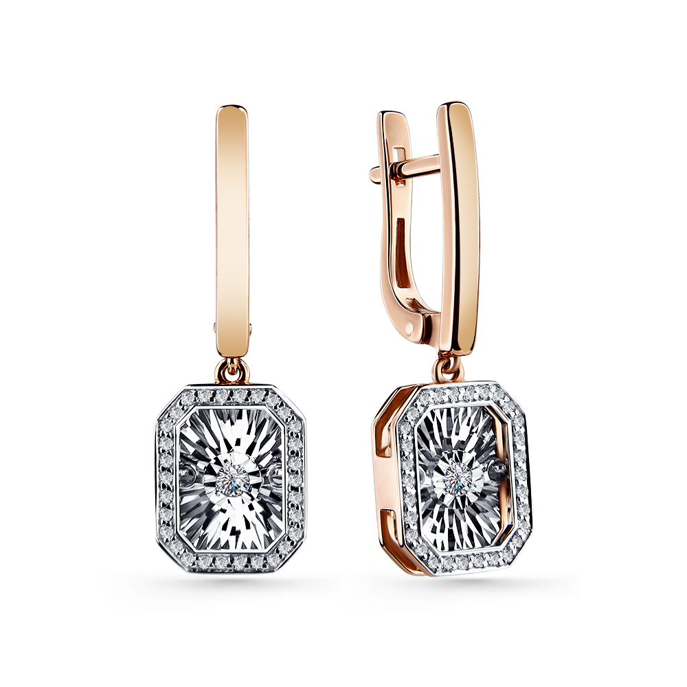 Серьги из золота с камнем Бриллиант,  фото, цены