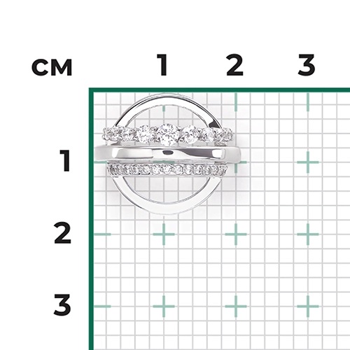 Кольцо из серебра с камнем Фианит фото, цены