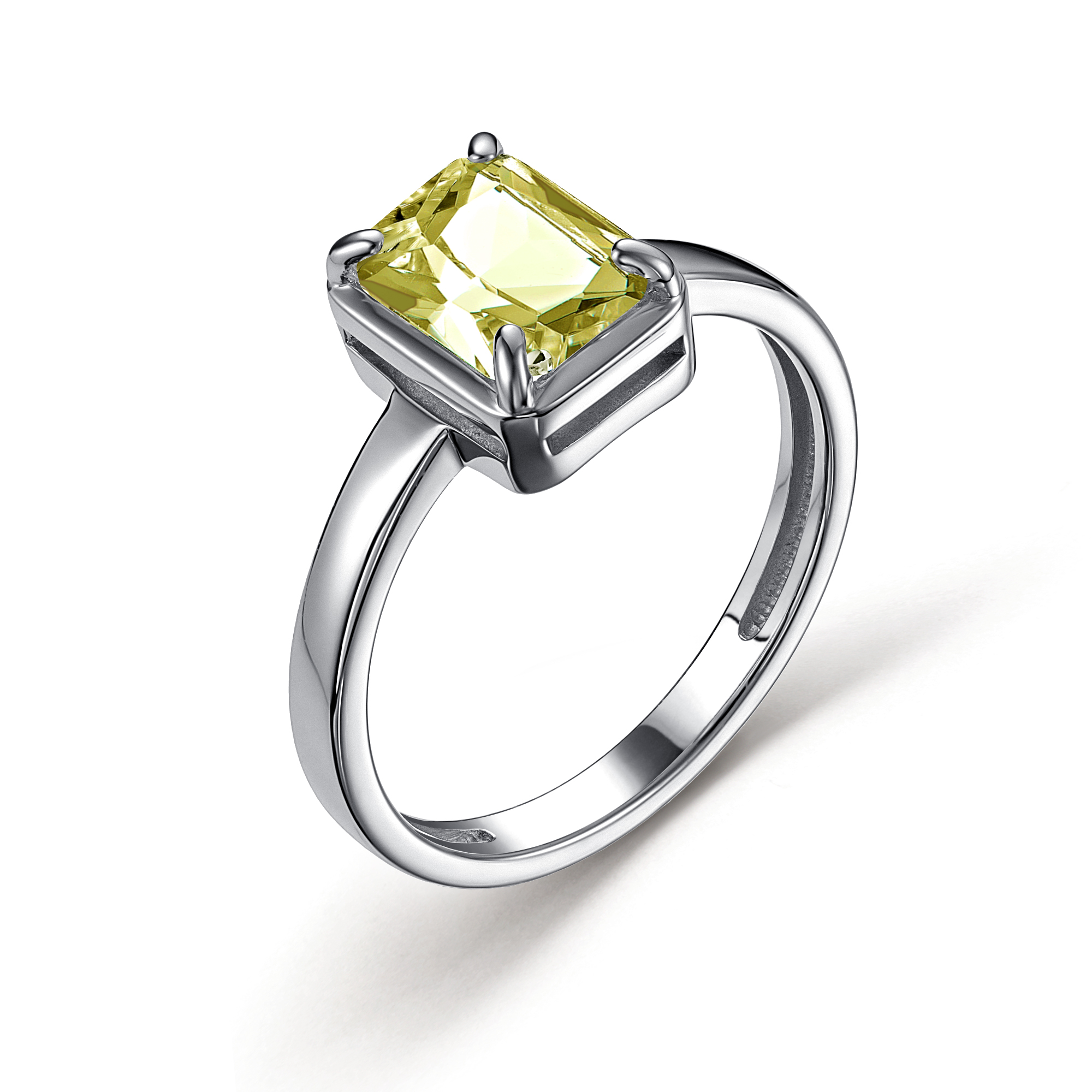 Кольцо из серебра с камнем Кварц фото, цены