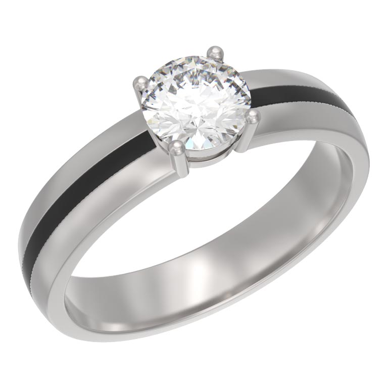 Кольцо из серебра с камнем Фианит, вставками эмали фото, цены