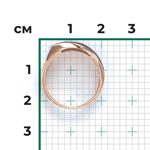 Кольцо из золота с камнем Фианит фото, цены