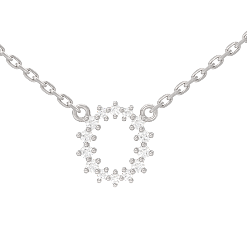 Колье из серебра с камнем Фианит фото, цены