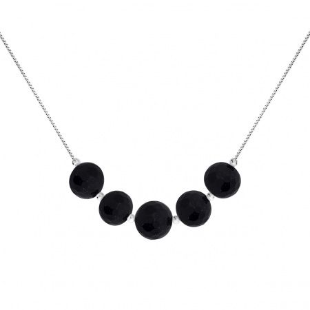 Колье из серебра с камнем Авантюрин фото, цены