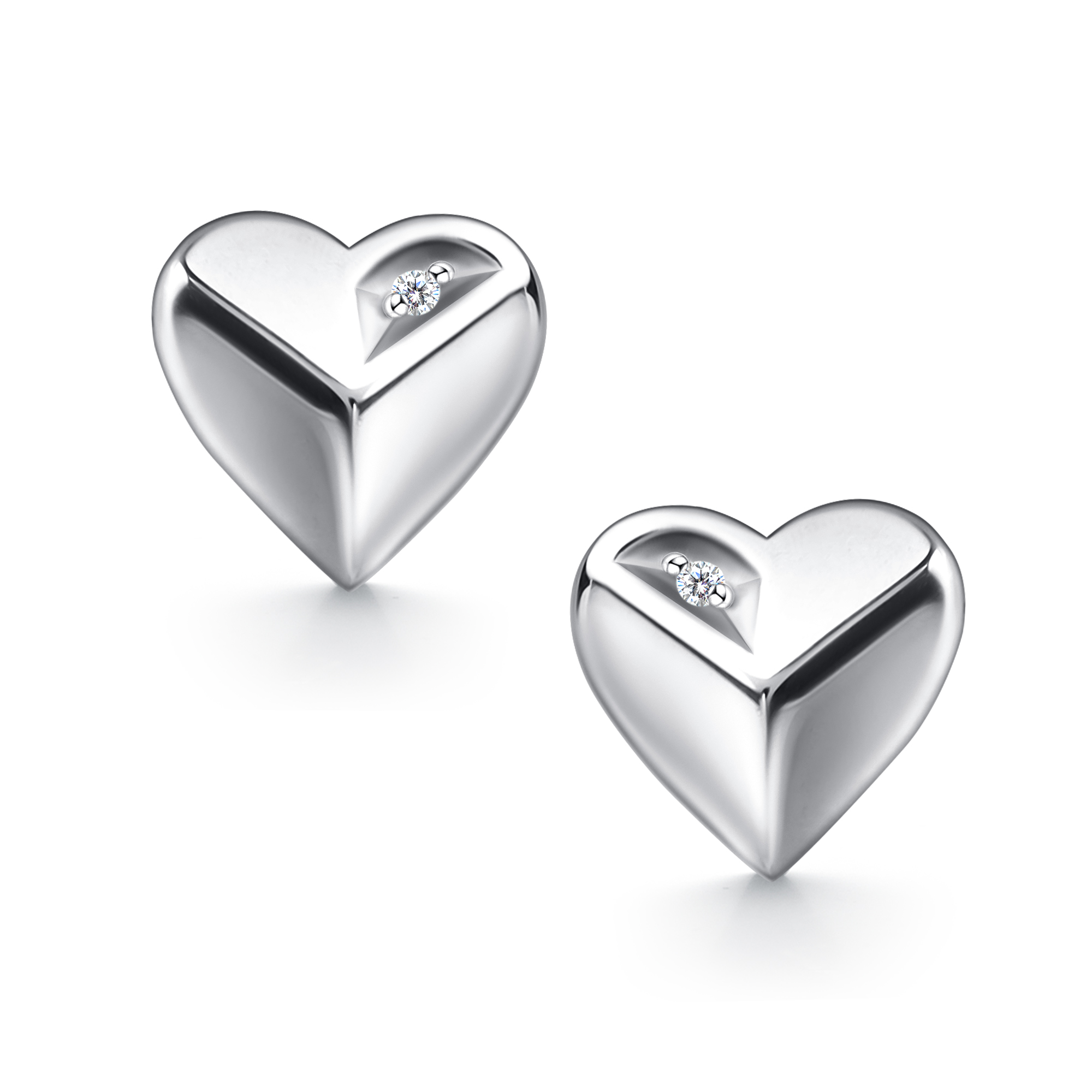 Пуссеты из серебра с камнем Бриллиант фото, цены