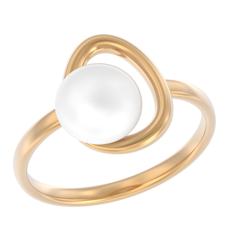 Кольцо из золота с камнем Жемчуг фото, цены
