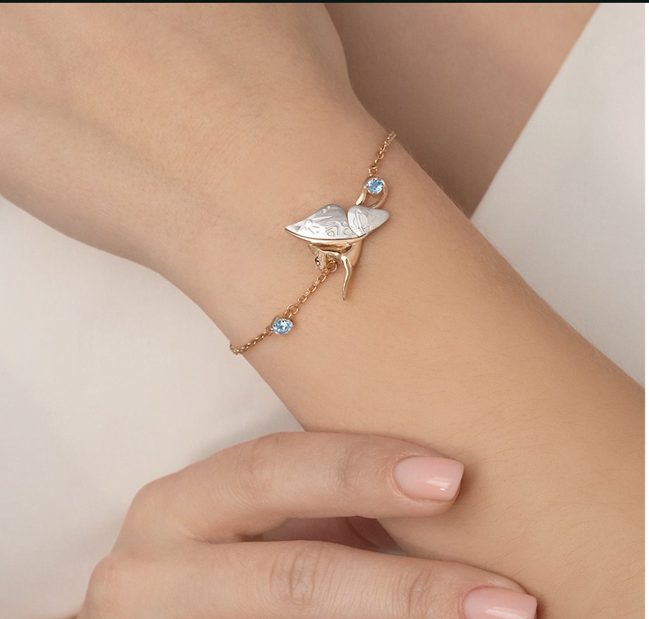 Браслет из золота с камнем Топаз фото, цены