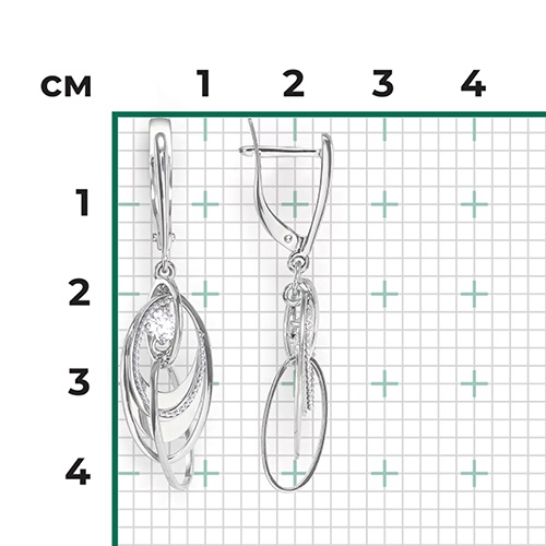 Серьги из золота с камнем Фианит фото, цены