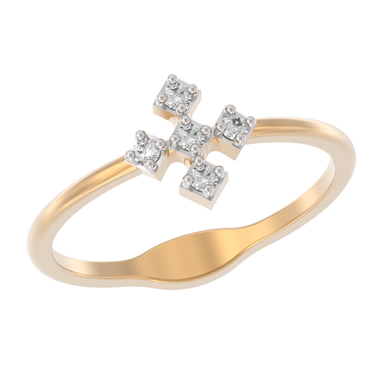 Кольцо из золота с камнем Фианит фото, цены