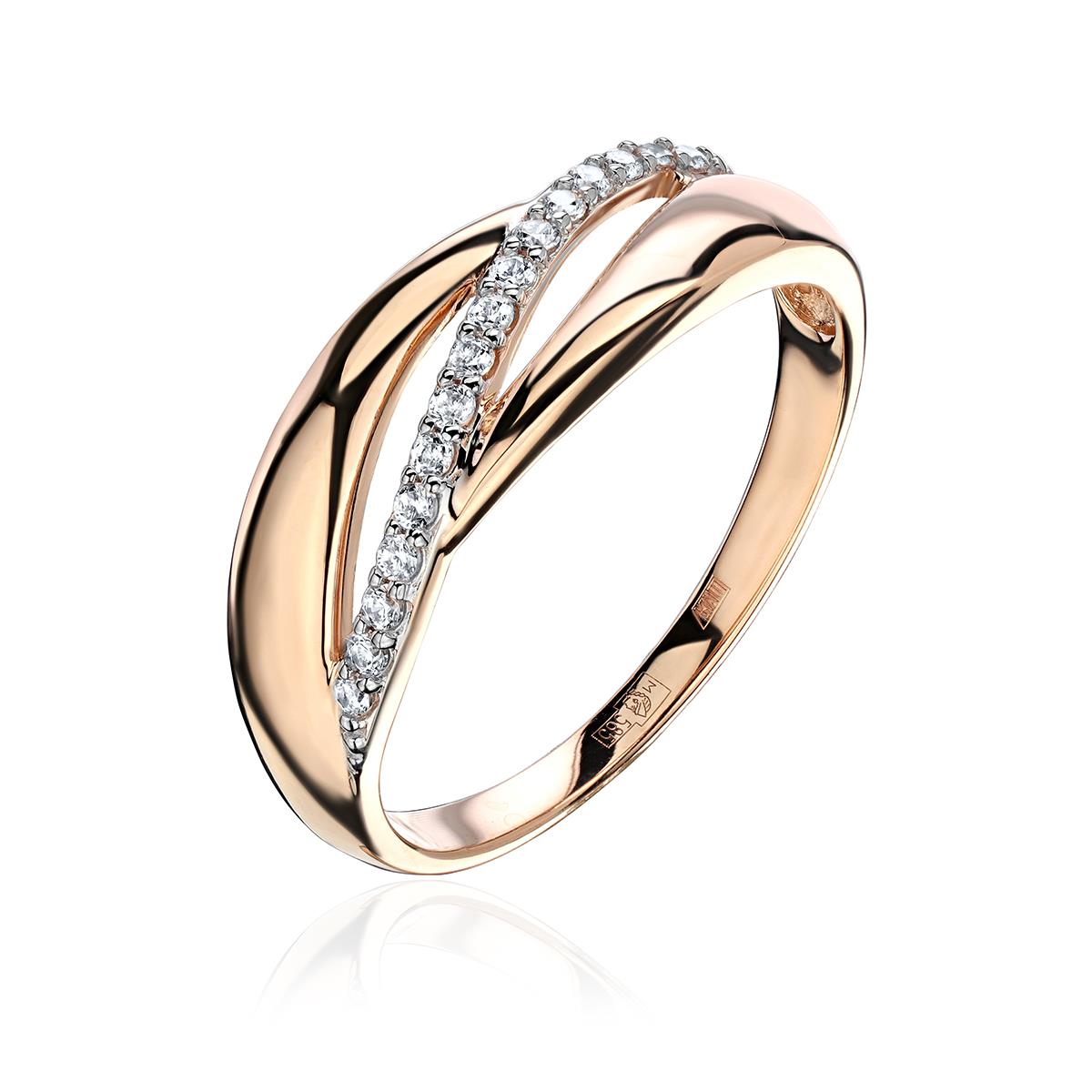 Кольцо из золота с камнем Фианит фото, цены