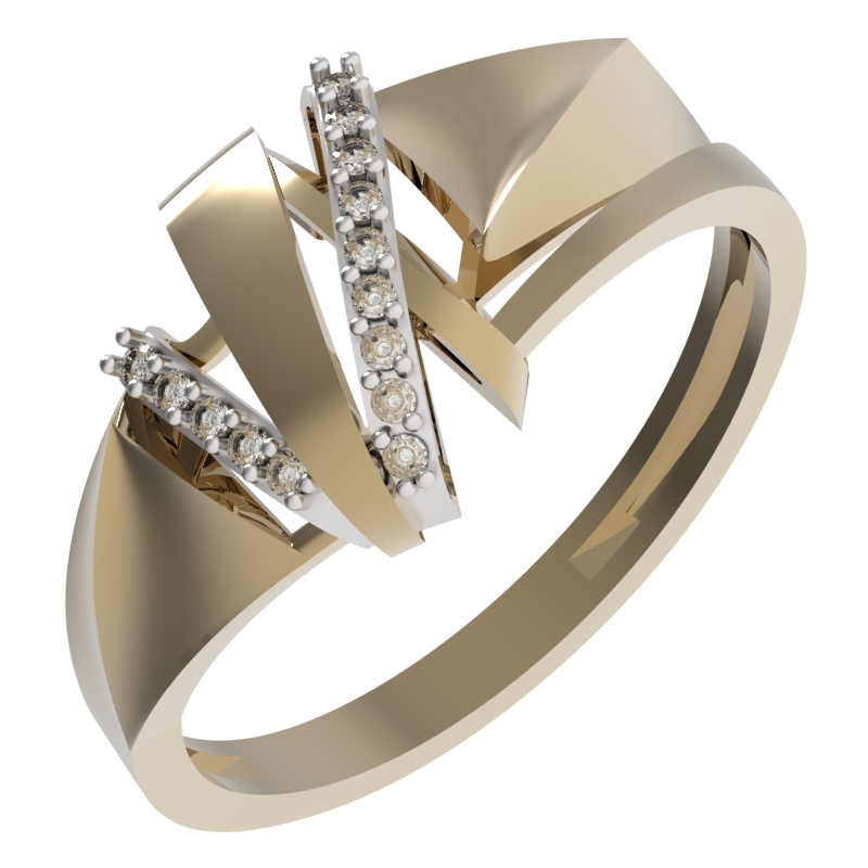 Кольцо из золота с камнем Фианит фото, цены