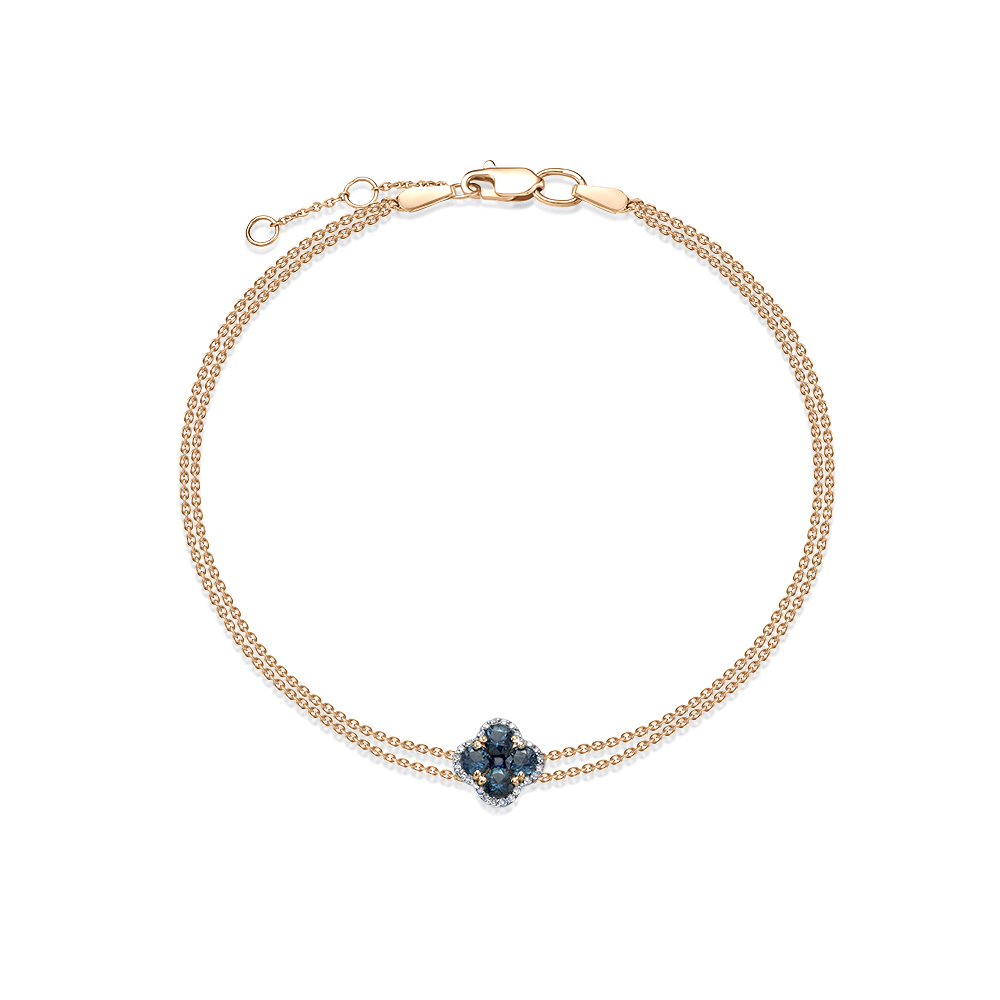 Браслет из золота с камнем Бриллиант, Сапфир фото, цены