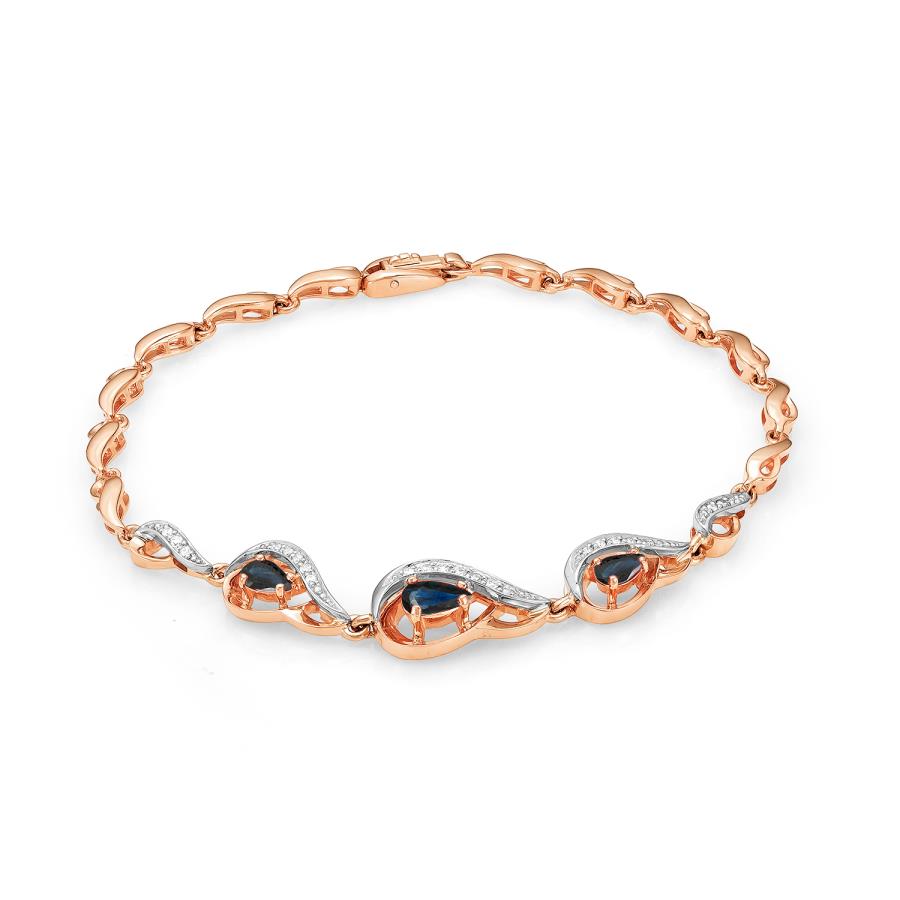 Браслет из золота с камнем Бриллиант, Сапфир фото, цены