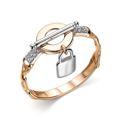 Кольцо из золота с камнем Фианит фото, цены