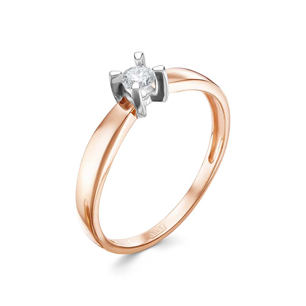 Кольцо из золота с камнем Бриллиант фото, цены