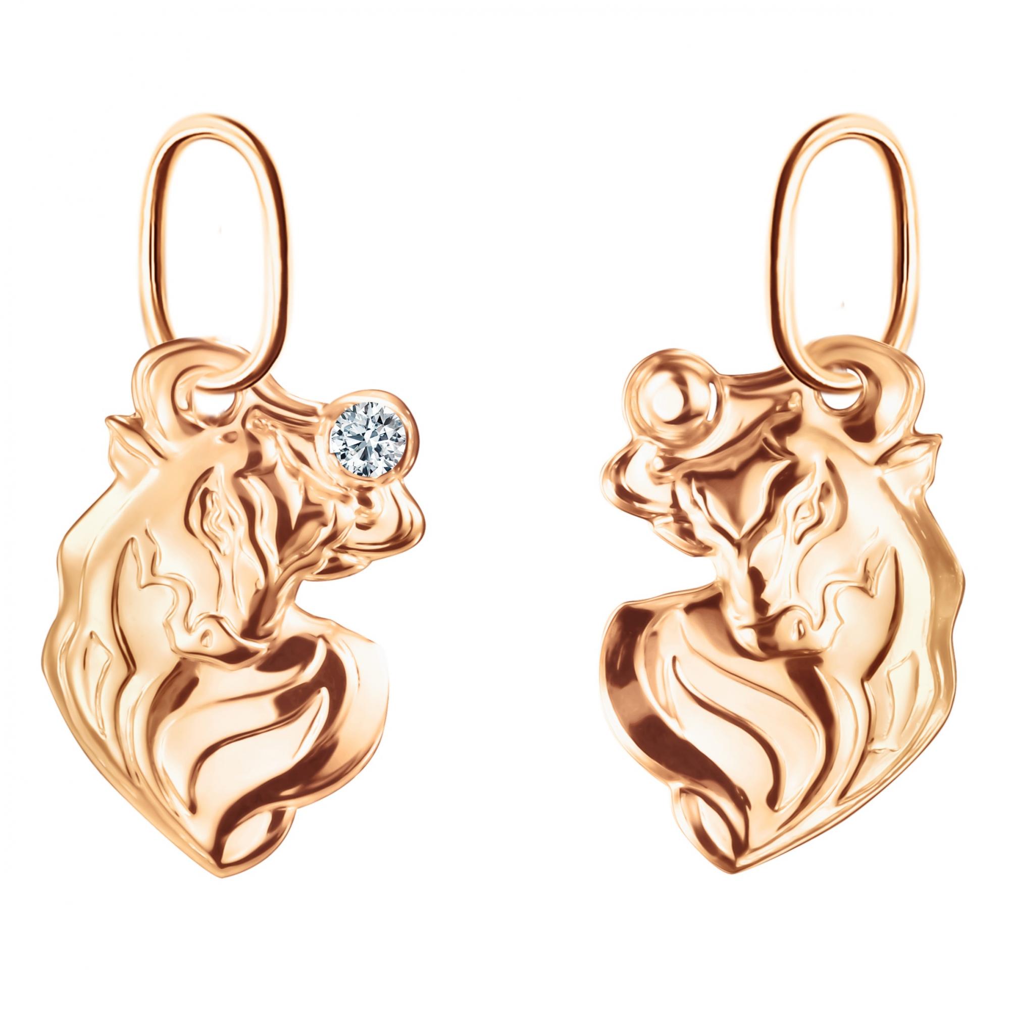 Знак из золота с камнем Фианит фото, цены