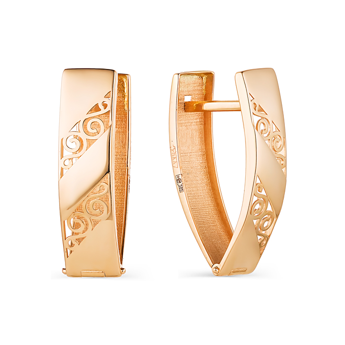 Серьги из золота без вставок фото, цены