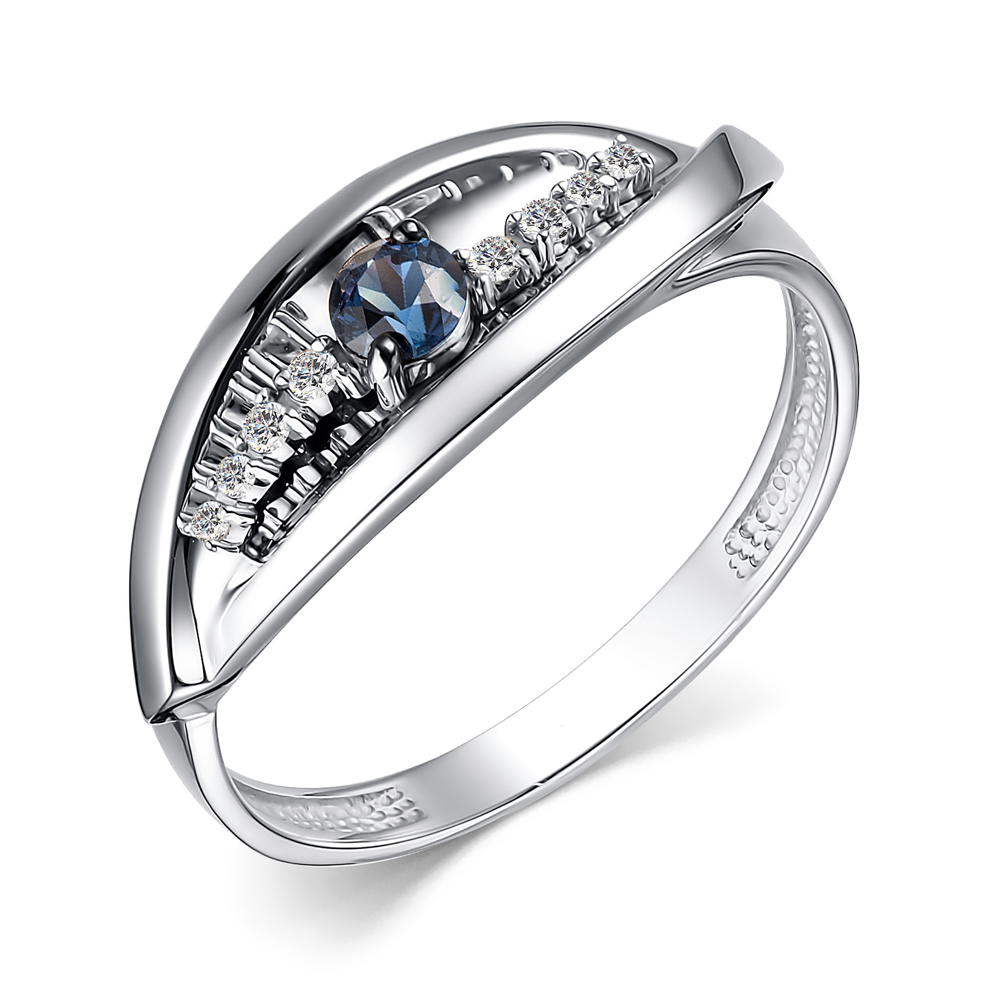 Кольцо из золота с камнем Бриллиант, Сапфир фото, цены