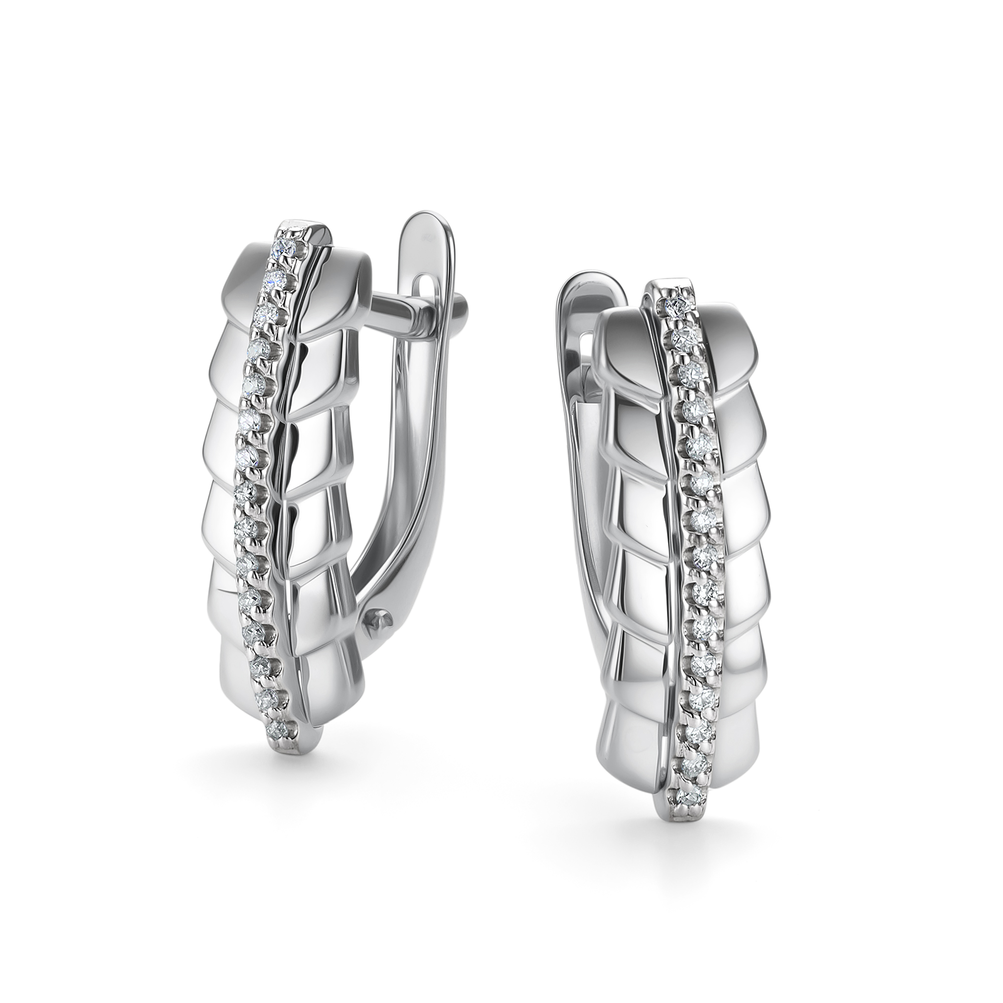 Серьги из золота с камнем Бриллиант фото, цены