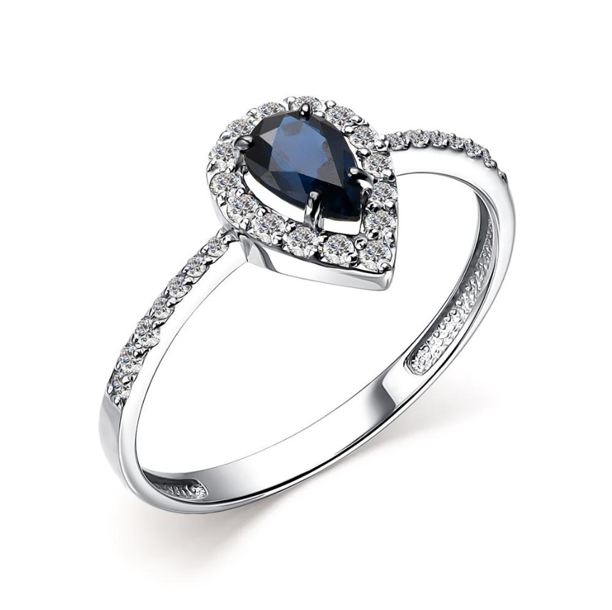 Кольцо из золота с камнем Бриллиант, Сапфир фото, цены