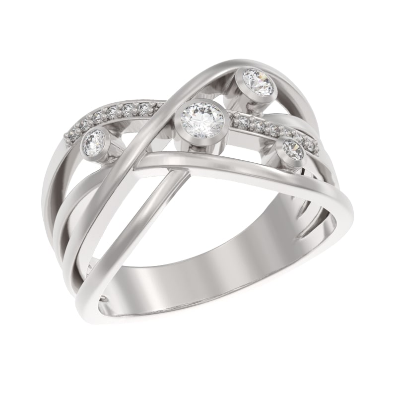 Кольцо из серебра с камнем Фианит фото, цены