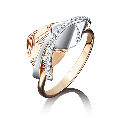 Кольцо из золота с камнем Фианит фото, цены