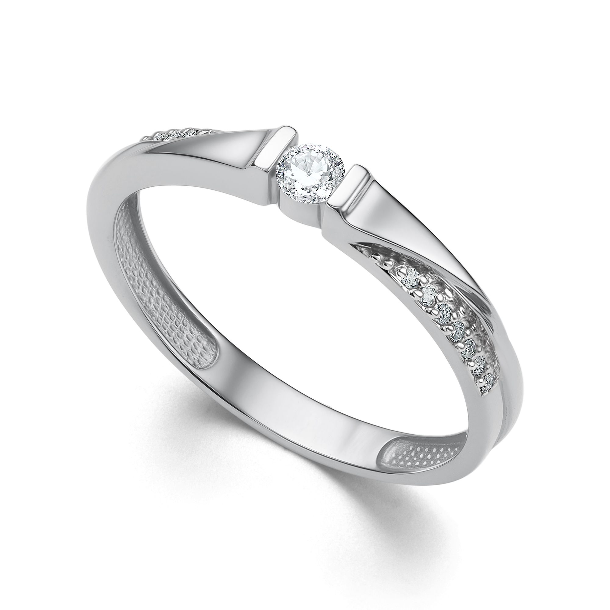 Кольцо из золота с камнем Бриллиант фото, цены