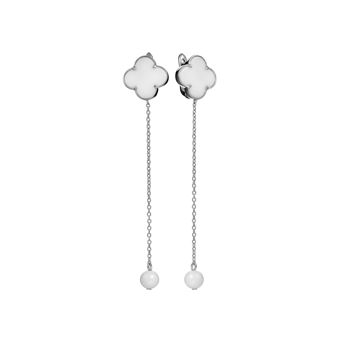 Серьги из серебра с камнем вставками керамики фото, цены