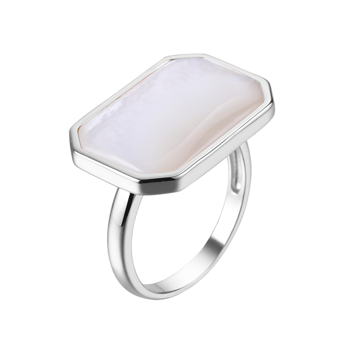 Кольцо из серебра с камнем Перламутр фото, цены