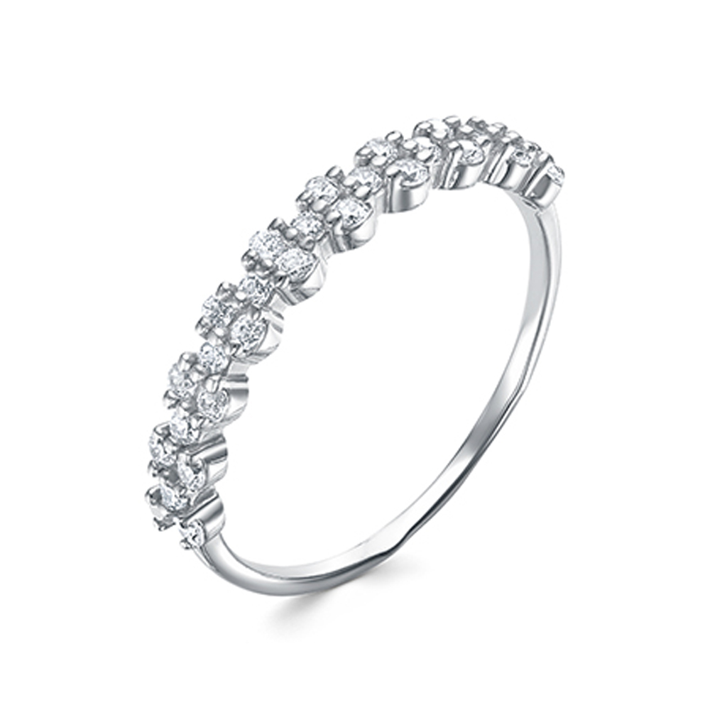 Кольцо из серебра с камнем Фианит фото, цены