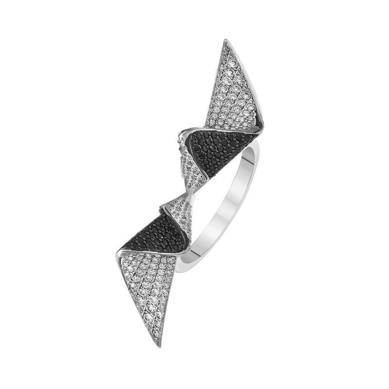 Кольцо из серебра с камнем Нанокристалл, Куб цирконий фото, цены